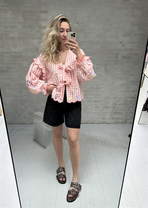 Kamal bluse Pink Checks Sissel Edelbo 